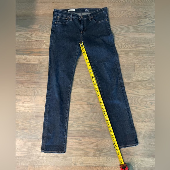AG Adriano Goldschmied Slim Straight Dark Wash Blue Jeans - Picture 6 of 6